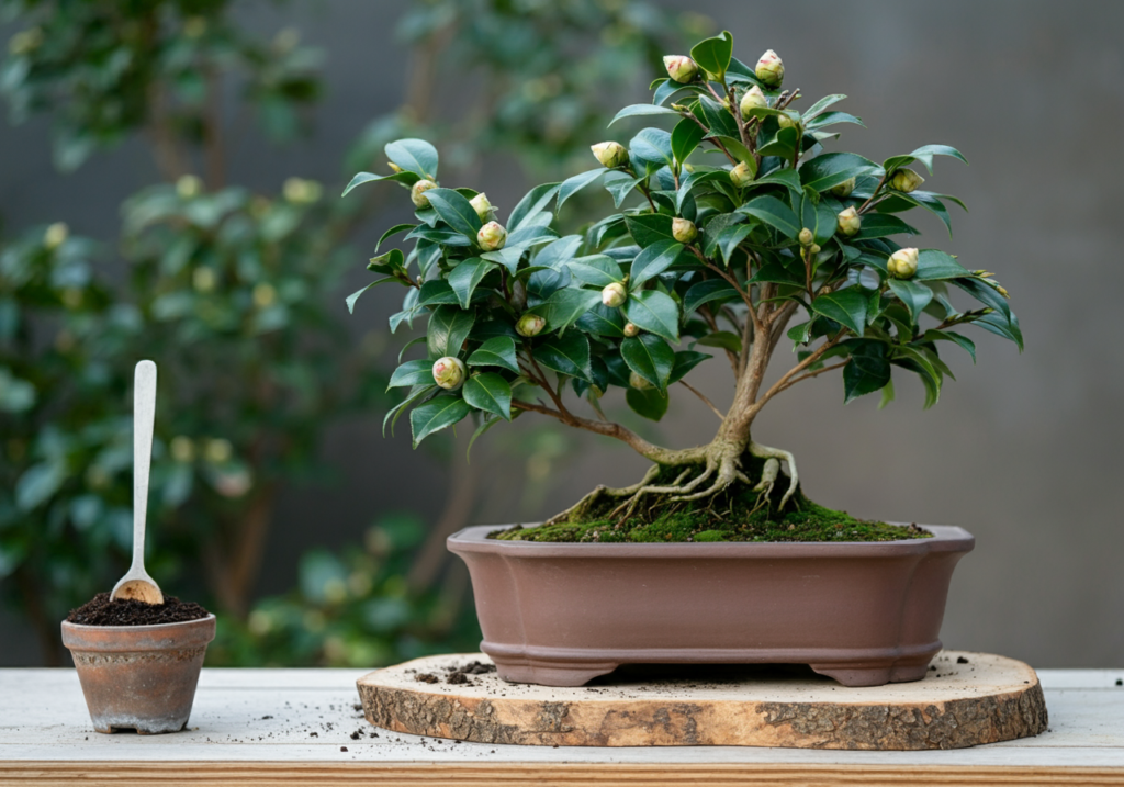 椿盆栽の植え替えと土づくり：長く育てるための秘訣